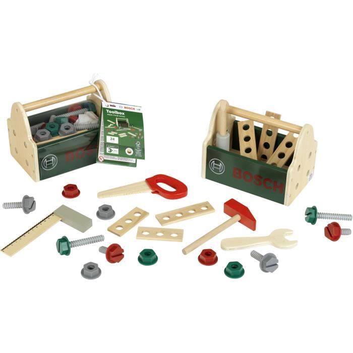 Caisse à Outils Klein Bosch 8161 – En Bois avec 23 Accessoires, Dès 3 Ans - vue 5