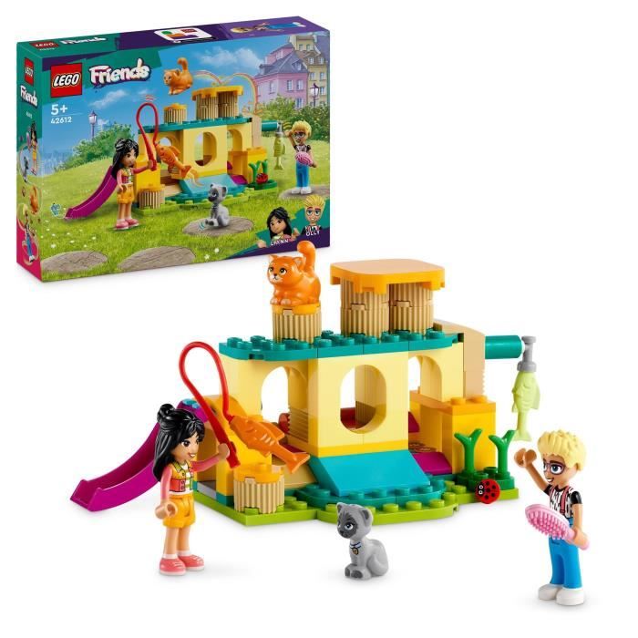 lego® 42612 friends les aventures des chats au parc, jouets avec animaux et figurines, dont olly, liann et 2 figurines de chat