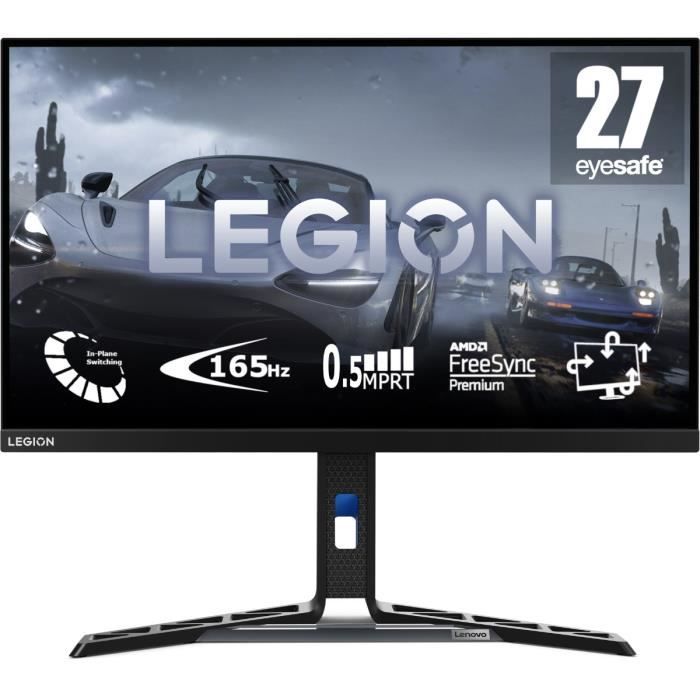Ecran PC Gamer – LENOVO Legion Y27-30 – 27 IPS FHD 165Hz (180Hz OD) – 05ms – HDMI 2.1 – Ajustable en hauteur