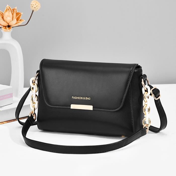 Sac à Main Vintage Salamander Noir - Petit Format Porté épaule, Polyuréthane, Fermeture éclair, Occasion