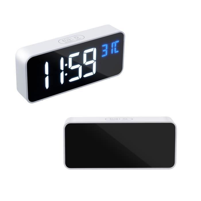 Majestic SVE 235 Réveil Numérique LED Double Alarme Avec Snooze - Noir