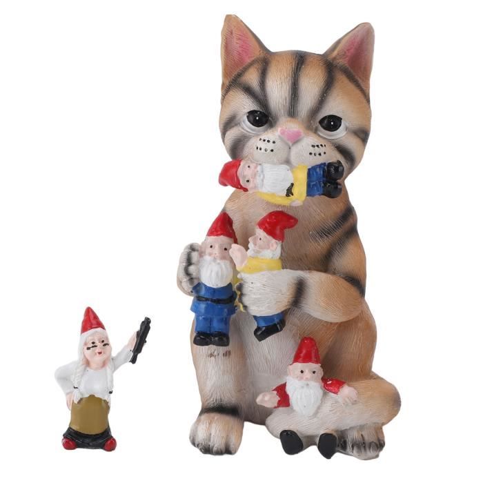 Figurine Miniature de Chat en Résine de 4cm, Simulation de Petit Animal de Compagnie Méchant, Accessoires de Décoration de Maison, Fournitures de Jardin à Faire Soi-Même  15