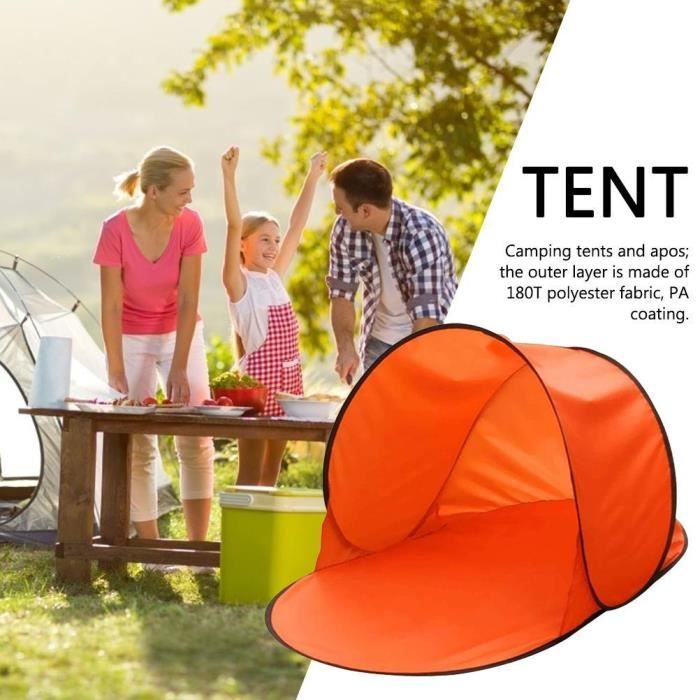 Tente De Plage Portable 2-3 Personnes – 200x135x105 Cm, UPF50+, Mâts Fibre Verre, Montage Rapide
