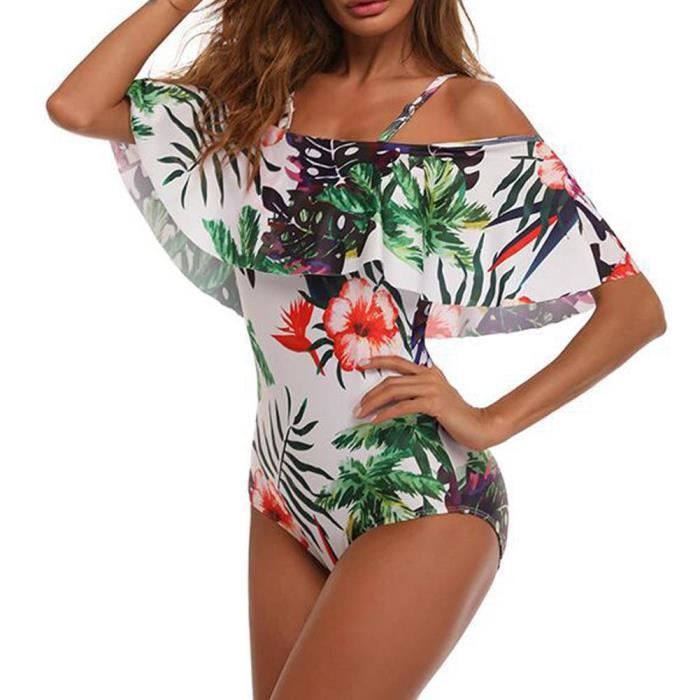maillot de bain 1 piece avec volant