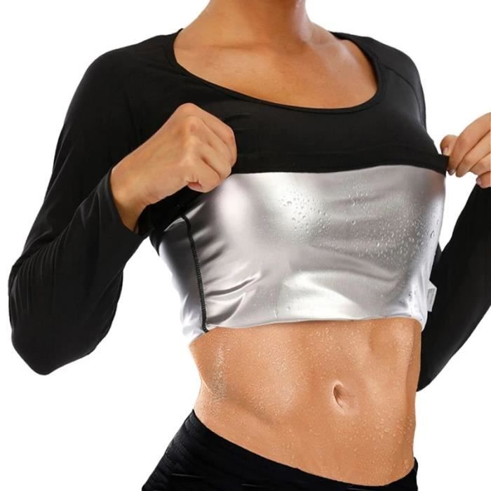 Veste de sudation pour femme YTisabella Noir Manches longues