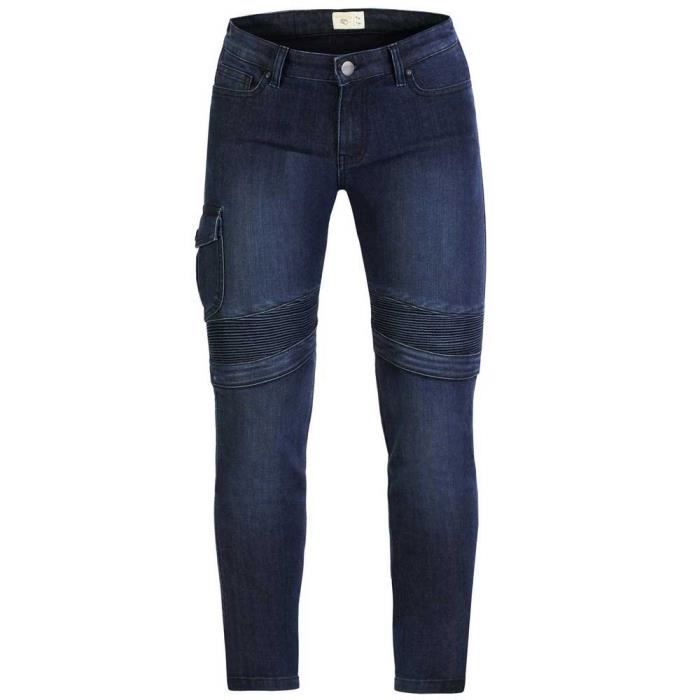 Broger Ohio Lady Raw Navy Motorcycle Jeans D24-30 - Cdiscount Auto