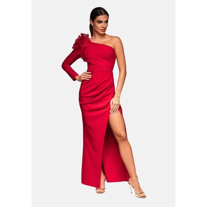 Robe du Soir Megane Ombre Pour Femme Rouge Longueur Maxi