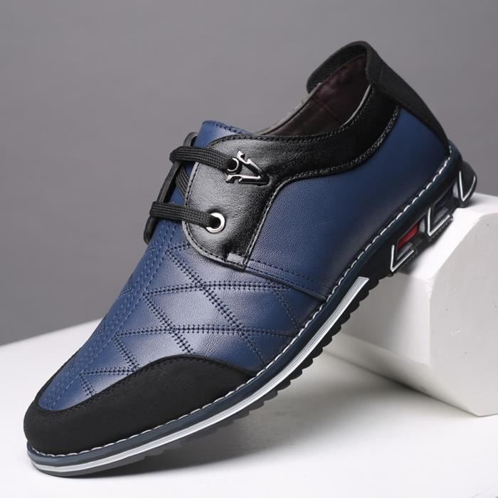 Chaussure homme en cuir bleu - Oxford classique chaussures pour homme