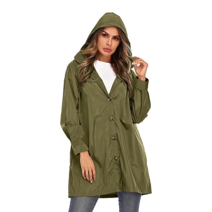 Manteau imperméable store capuche femme