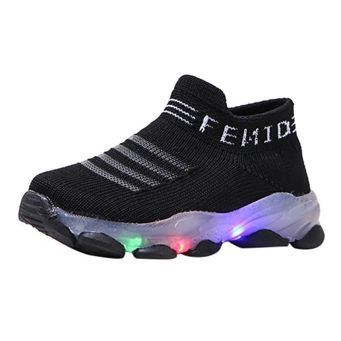 Baskets Lumineuses LED Pour Filles - Chaussures Clignotantes Enfants - Idée Cadeau Noël