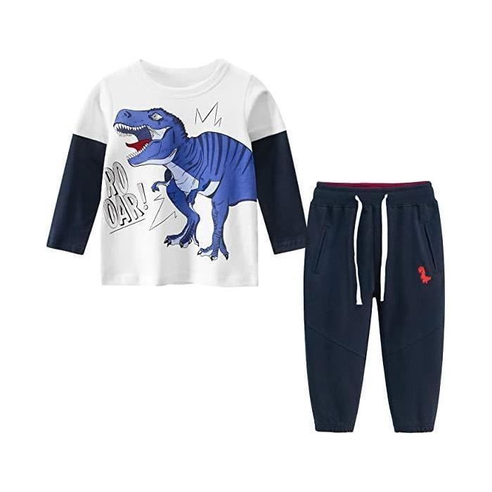 Ensemble Enfant Garcon Dinosaure Sweartshirt Jogging Pantalons