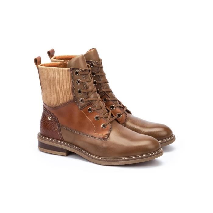 Bottines pour femme Pikolinos Aldaya Cuir Marron Talon 3 Lacets Confortables et modernes Multicolore Cdiscount Chaussures