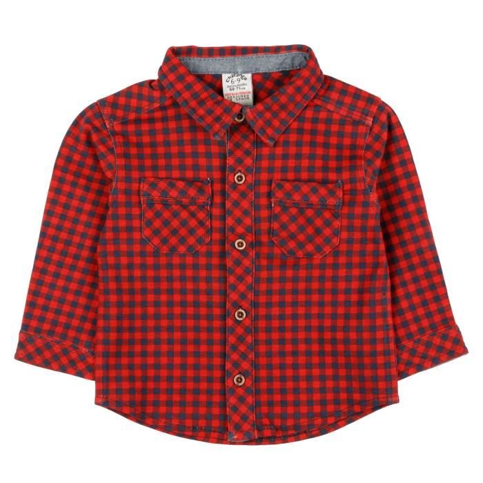 Chemise Manches Longues Enfant Garçon/fille – Rayée, Boutonnée – Tissu Doux Polyester – Coupe Normale – Pour école, Quotidien, Noël – Taille élastique - 8