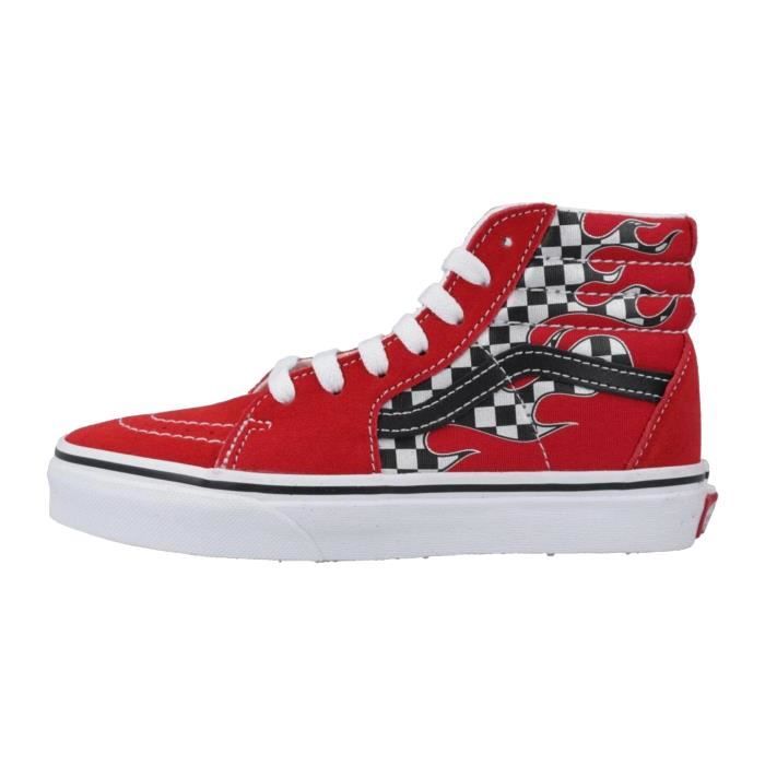 Vans sk8 hi rouge et bleu discount