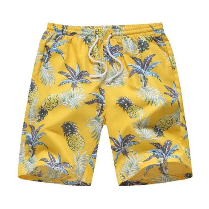 Short Hawaïen Garçon Animal - Jaune - Taille 12 - 100% Polyester - État Très Bon