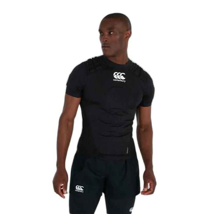 Épaulière De Rugby Professionnelle Vulcano Jaune/Noir - Protection Rembourrée Pour Hommes Rugbier