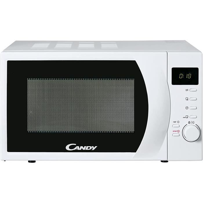 Candy CMW2070DW Micro-ondes solo blanc 20 litres, affichage digital, 700 W, 6 niveaux de puissance