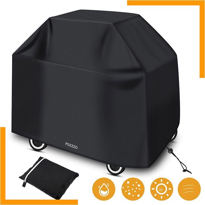 Housse Barbecue Extérieur Protection Anti UV Etanche et La poussière Résistant aux Déchirures Rangement pliable 145x61x117cm - vue 2