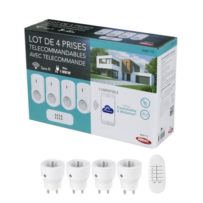 Lot de 3 Prises Télécommandables Connectées Intérieure Di-O 2300 W