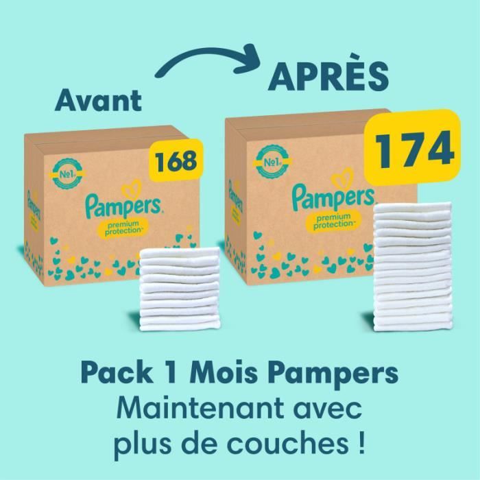 Couches Pampers Premium Protection Taille 4 Pack 1 Mois Cdiscount Puériculture & Eveil bébé