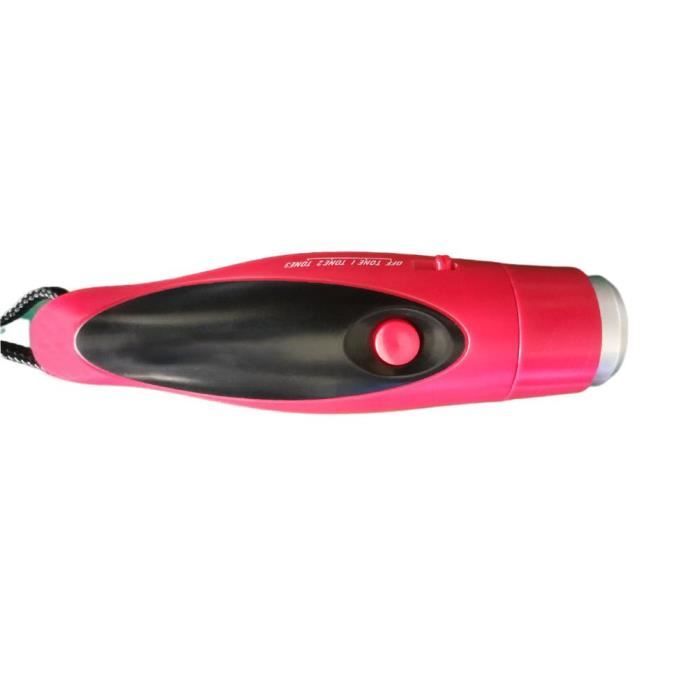 Sifflet électronique 3 Tons Volume Réglable - 100-130 DB, Pour Arbitre, Sport, Urgence, Avec Piles AAA
