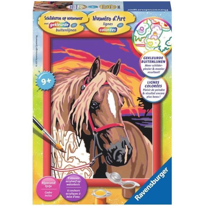 Ravensburger Set Peinture Par Numéro – Voûte Céleste étincelante – Technique Facile, Peintures Sans Odeur – Activité Créative Dès 7 Ans – Cadeau Artistique