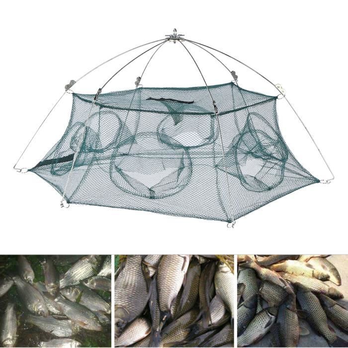 Filet De Pêche - AKOZON - Épuisette Noire - Poids Léger - Caoutchouc
