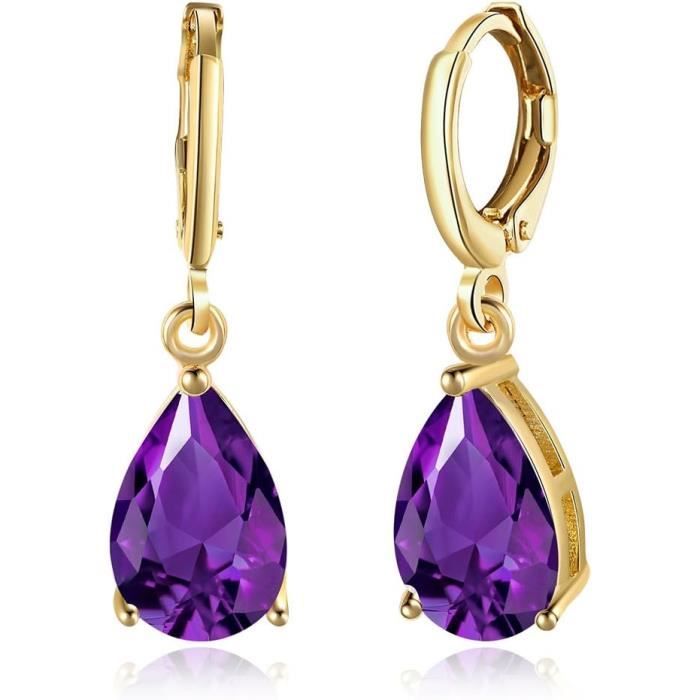 Boucles D'Oreilles Pendantes En Forme De Goutte Pour Femme - Plaqué Or ...