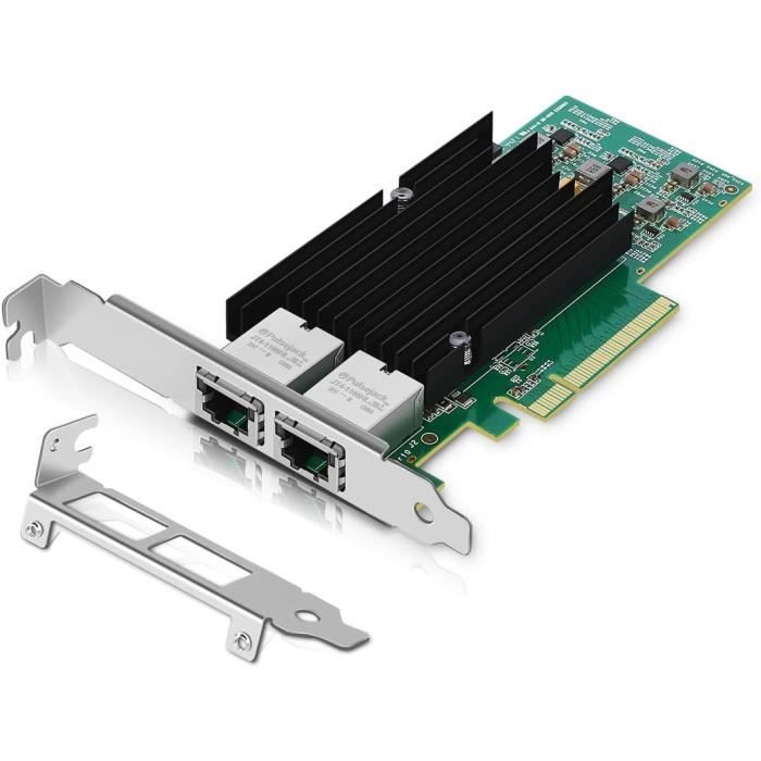Carte Réseau 10G PCI-E AS-T10G2 – Port RJ45, Compatible ASUSTOR NAS & PC, Vitesse Jusqu’à 10 Gbps