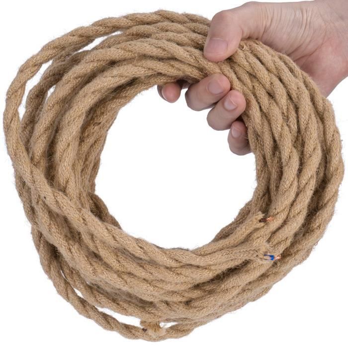 1,2 Mètres 3 - Fils Câble Textile Fil électrique Tissu Rond 3x1,5