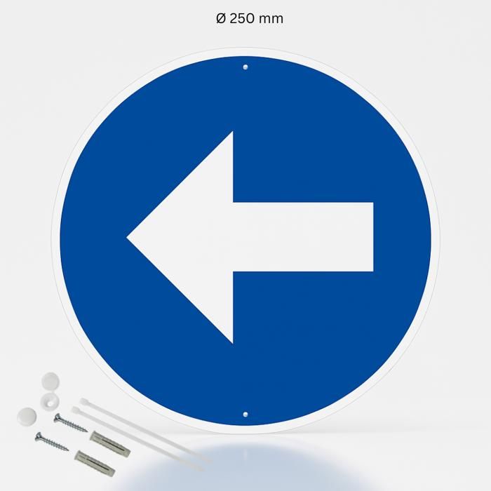 fl-che-gauche-panneau-signalisation-rond-pr-perc-en-aluminium-kit
