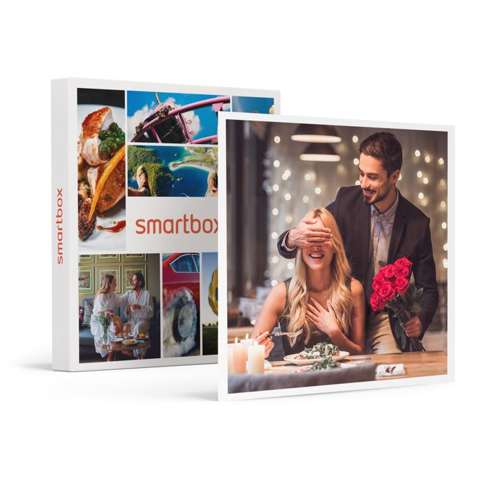 Smartbox - Dîner romantique pour 2 avec boissons - Coffret Cadeau | 323 repas romantiques