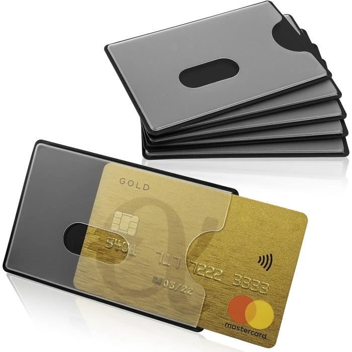 Etui Protection Carte Bancaire Pack de 6, Etui de Protection RFID pour  Cartes de Crédit Cartes Bancaire, Girocards,[S119] - Cdiscount