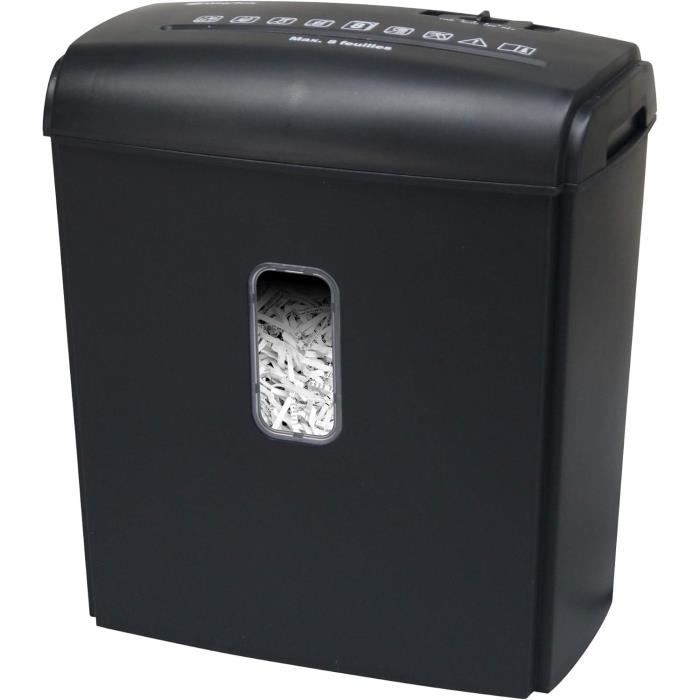 Destructeur De Documents Duronic PS815 - 8 Feuilles Coupe Croisée - Bac 15L - Conforme RGPD