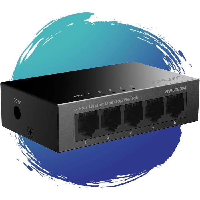 Switch 8 Ports Gigabits Métal - STRONG - RJ45 - Ethernet 10/100/1000M