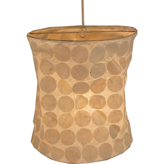 Abat-jour Fatima Orange – Papier Lokta – Lampe En Papier Lampi Par Hathi