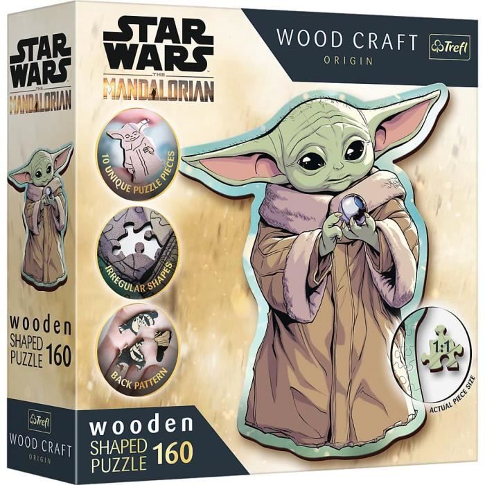 Trefl Trefl - Puzzles - 160 Wooden Shaped Puzzles - Grogu / Lucasfilm Star Wars The Mandalorian FSC Mix 70%