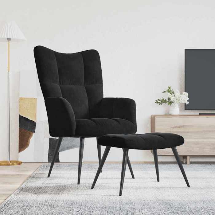 vidaXL Chaise de Relaxation avec Repose-pied Fauteuil de Détente Siège de Relaxation Chaise de Détente Salon Salle de Séjour 328090