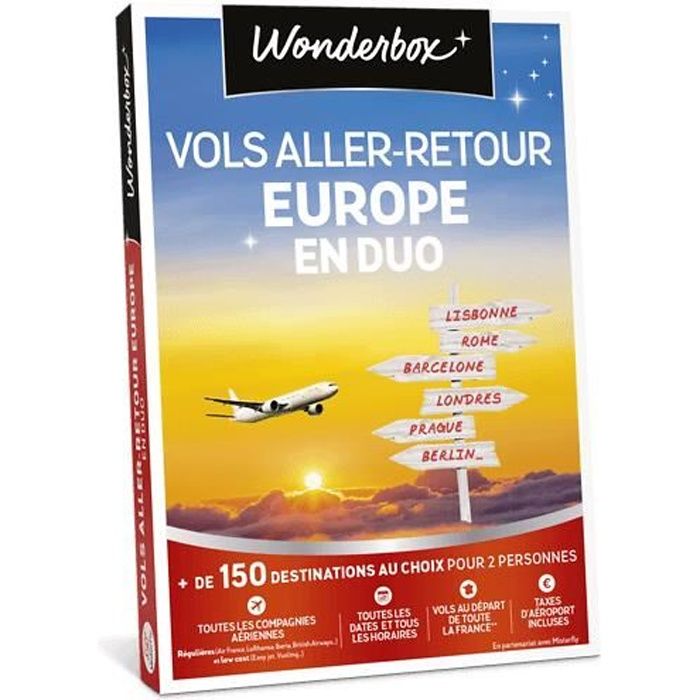 Vols Aller Retour Europe En Duo Wonderbox Plus De 150 Destinations Pour 2 Personnes Achat Vente Livre Parution Pas Cher Cdiscount