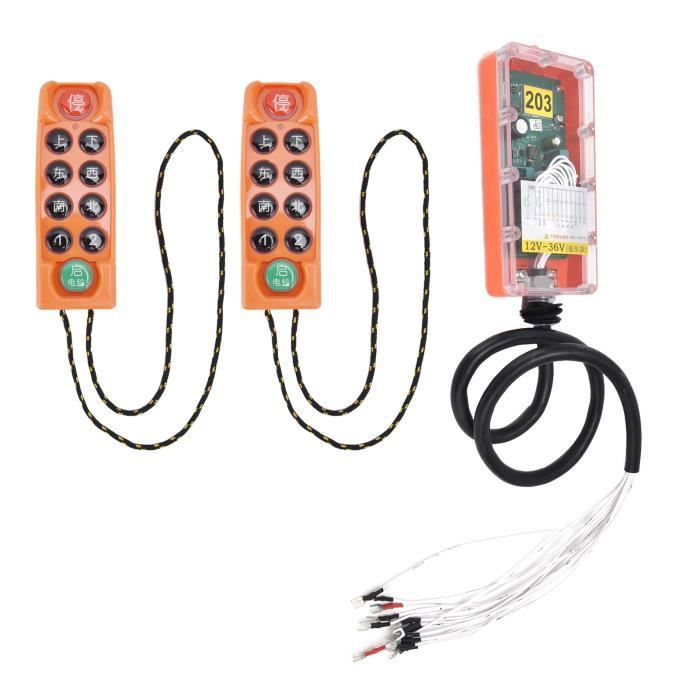 Télécommande Industrielle Sans Fil LCC Q800 8 Boutons - 12V Pour Grue/pont Roulant