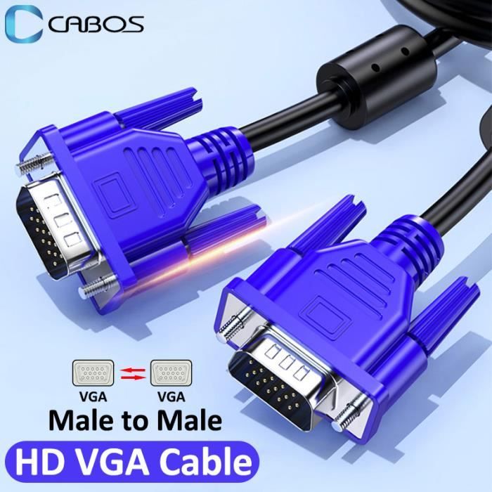 Omivine Vga Câble 1,8 M - VGA Vers VGA Moniteur Câble 1080P
