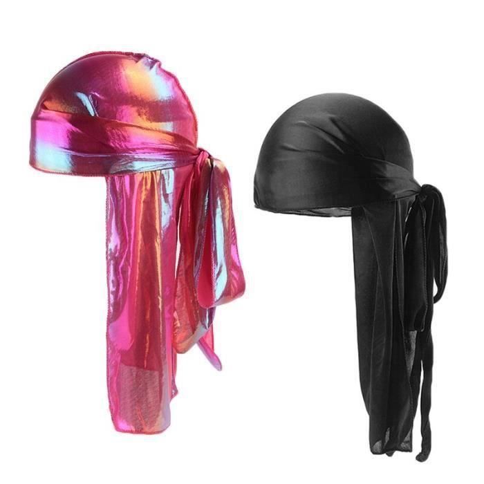 6 Casquettes Durag Soyeuses Bonnet Durag Élastique Wave