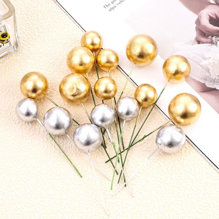 30 Toppers Boules Pour Gâteaux – Décorations Cupcakes Colorées – Kit Déco DIY Anniversaire & Fête