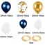 Ballon Or Ballon Blanc Bleu Or 80pcs Ballons Confettis Or de pour les Décorations de Douche de Bébé de Fête d'Anniversaire,Confettis Bleu Marine,Ballons pour DéCorations D'Anniversaire,Mariage 