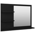 Nouveauté!Miroir Décoratif - Miroir Attrayante salon de salle de bain Noir 60x10,5x45 cm Aggloméré355-1