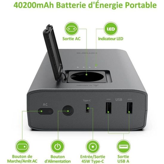 Batterie externe portable USB 4000mAh avec fonction Qi - Elcom Electronique  Pau