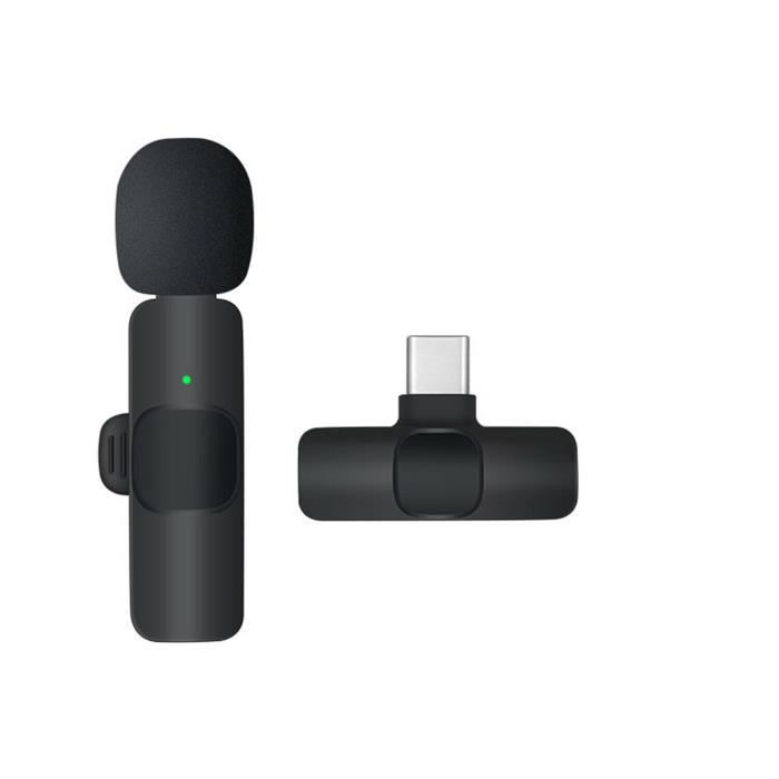 Microphone Lavalier sans fil Bluetooth Mini micro-cravate Téléphone  portable Diffusion en direct