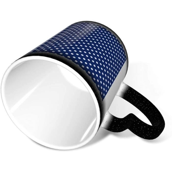 Tasse En Céramique à Pois Blancs Tasse à Café Bleu Marine