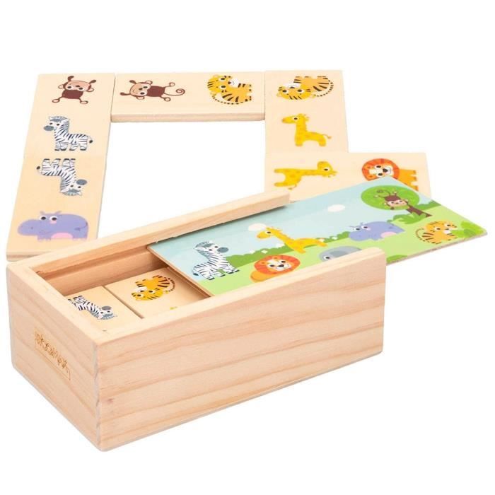 Small Foot – Dominos Safari En Bois – Jeu D’association Dès 3 Ans