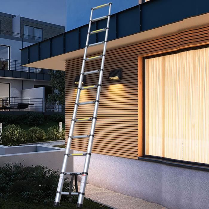 Escabeau télescopique extensible en aluminium robuste et multi-usage